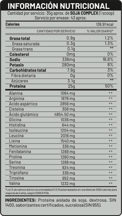 SOJA COMPLEX PROTEÍNA UNIVERSE NUTRITION 1.5KG