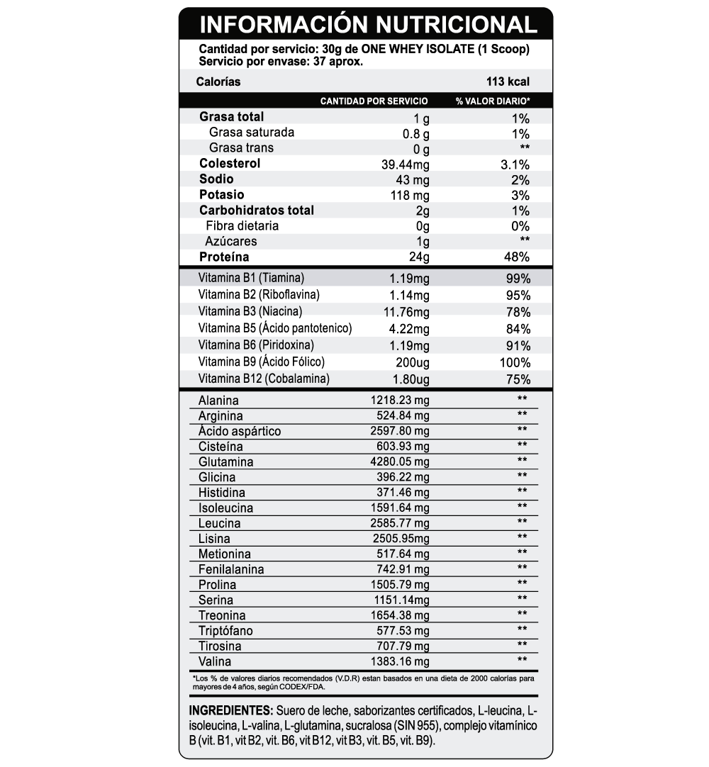ONE WHEY ISOLATE 1.1 KG - INN PROTEÍNA ISOLATADA