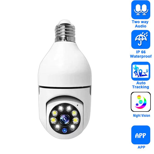 Foco Cámara Wifi Con Bombilla 360º